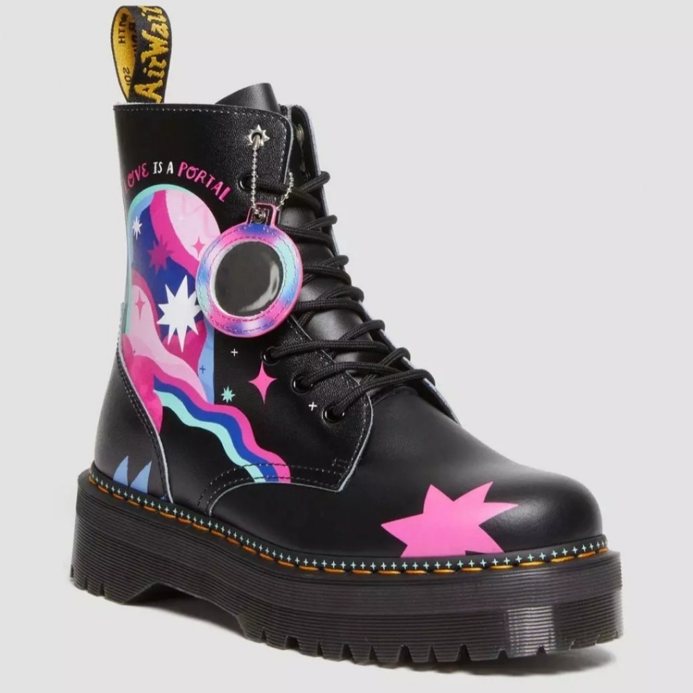 Dr. Martens x Loveis Wise Jadon for Pride Black Platforms Boots  Womens Size 11
